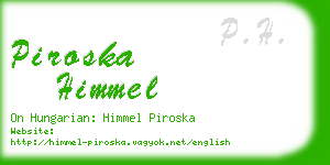 piroska himmel business card